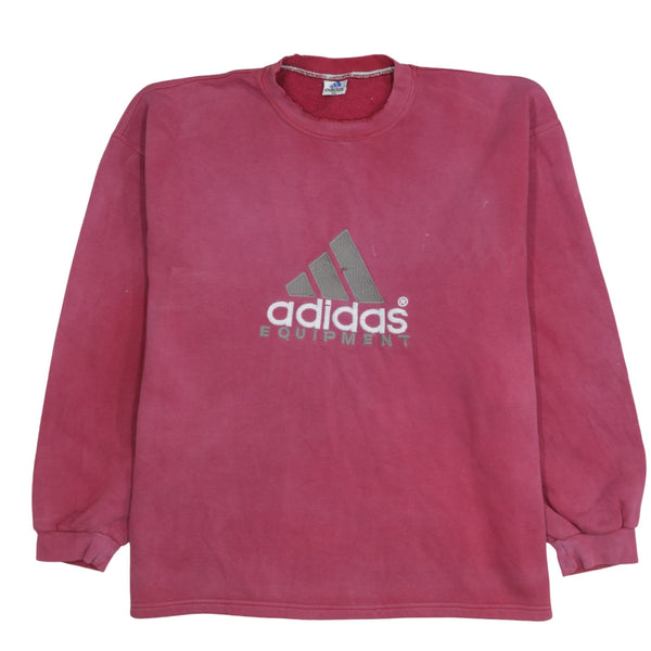 Adidas 90's Spellout Crew Neck Sweatshirt XXLarge (2XL) Red