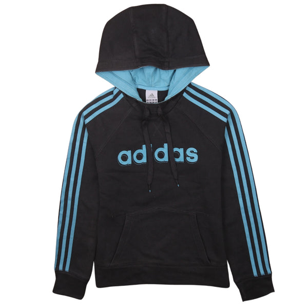Adidas 90's Spellout Pullover Hoodie Medium  Black