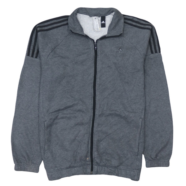 Adidas 90's Lightweight Full Zip Up Sweatshirt Large Grey