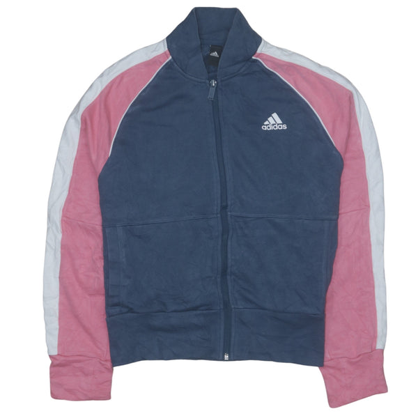 Adidas Vintage 90s Navy Heavyweight Full Zip Sweatshirt M Cotton