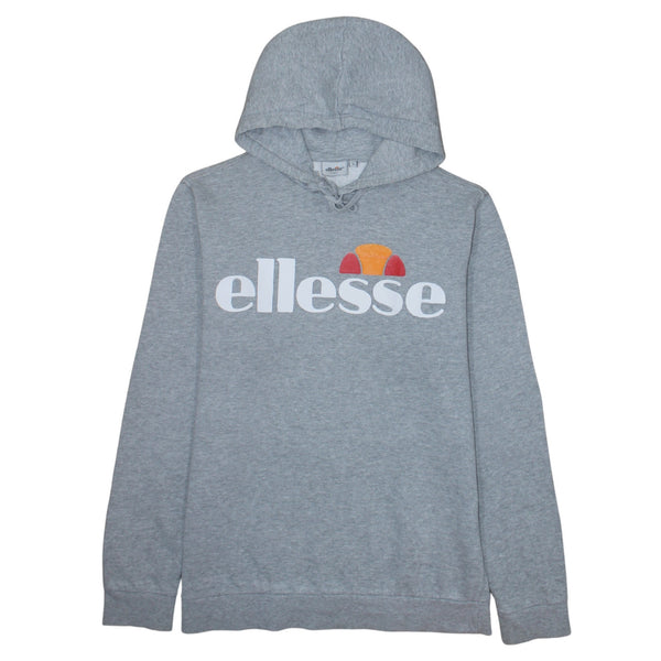 Ellesse 90's Spellout Pullover Hoodie Large Grey