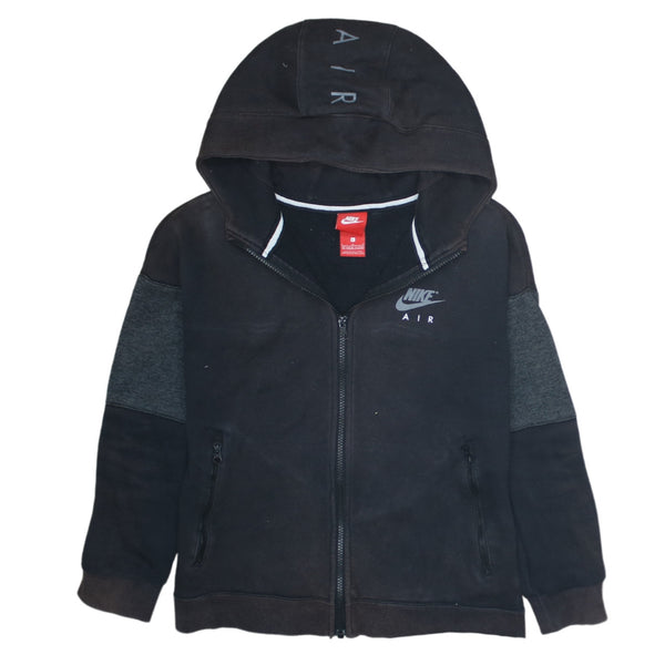 Nike 90's Swoosh Full Zip Up Hoodie Large Black