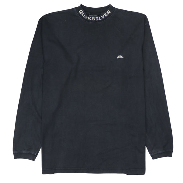 QuikSilver 90's Lightweight Crew Neck Sweatshirt Large Black