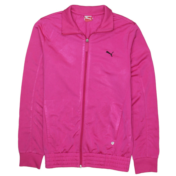 Puma 90's Lightweight Full Zip Up Sweatshirt Medium Pink