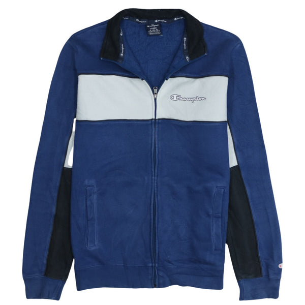 Champion 90's Vintage Lightweight Navy Full Zip Up Sweatshirt Men's Large