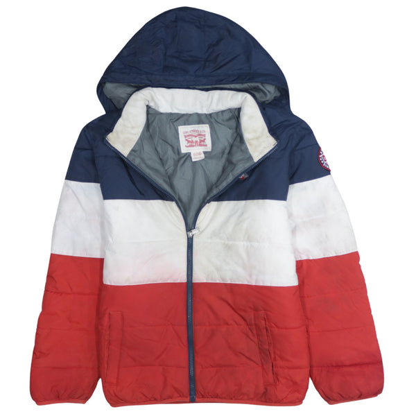 Levi's 90's Lightweight Full Zip Up Puffer Jacket XLarge Navy Blue