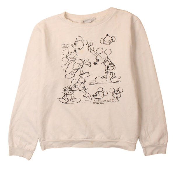 Vintage 90's Disney Heavyweight Crew Neck Sweatshirt Medium White