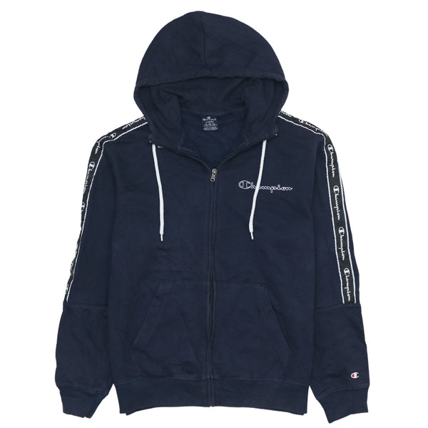 Champion 90's Vintage Navy Blue Full Zip Hoodie Large