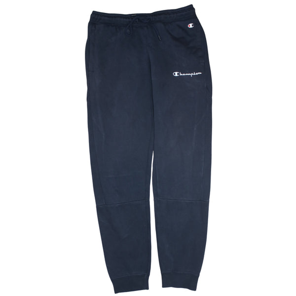 Champion 90's Rib Cuff Casual Joggers / Sweatpants Small Navy Blue