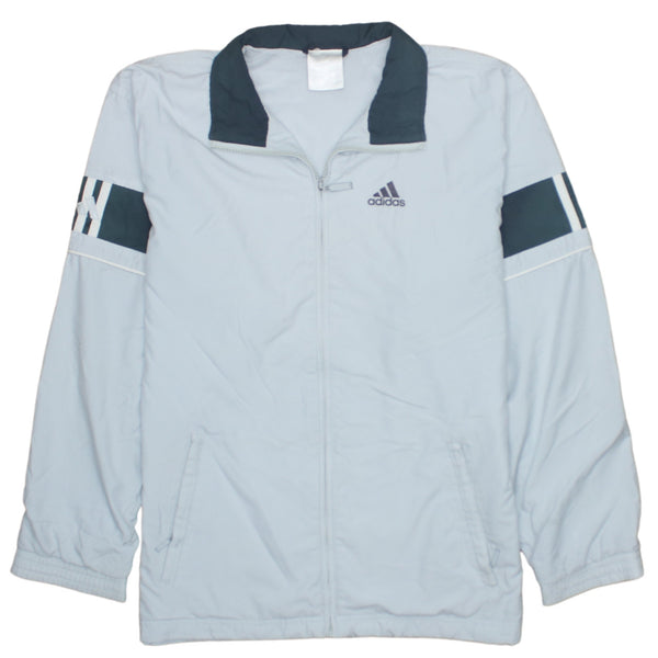 Adidas 90's Lightweight Full Zip Up Windbreaker Medium  Grey