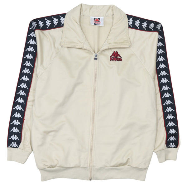 Kappa 90's Lightweight Full Zip Up Sweatshirt Medium Beige Cream