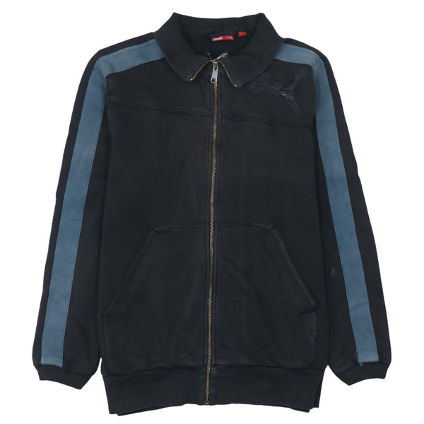 Puma 90's Lightweight Full Zip Up Sweatshirt Small Black