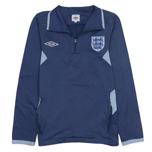 Umbro 90's Lightweight Quarter Zip Sweatshirt Small Blue