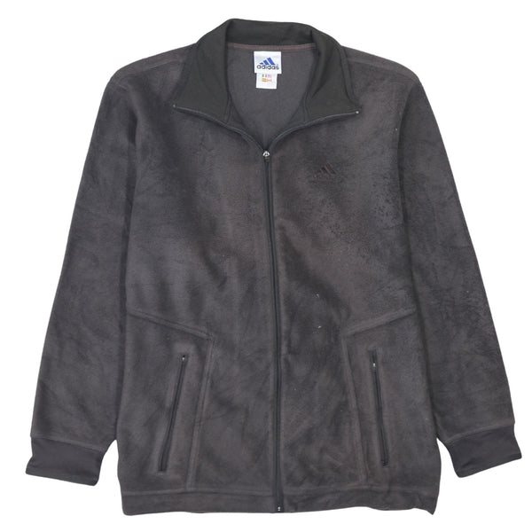 Adidas Vintage 90's Black Fleece Jumper Large - Hiking Zip Up