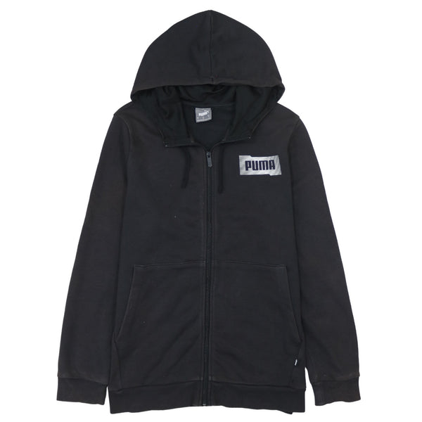 Puma 90's Vintage Sportswear Full Zip Hoodie Black Medium