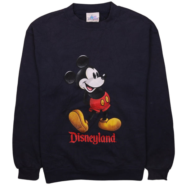 Vintage Disney 90s Mickey Mouse Crew Neck Sweatshirt Small Navy Blue