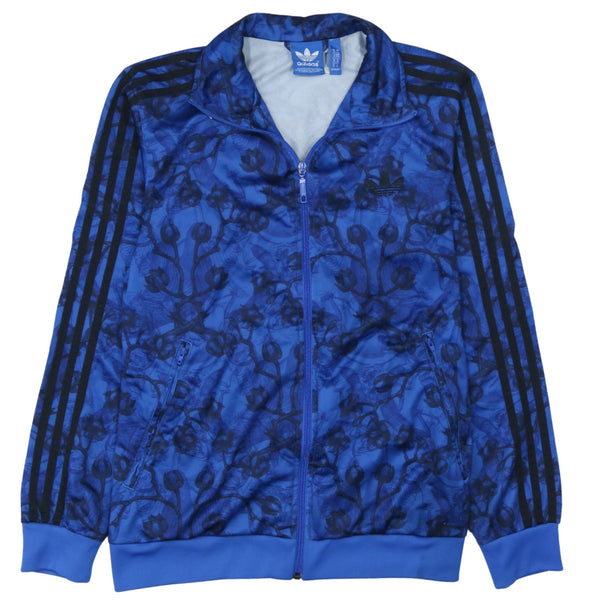 Adidas 90's Striped Sleeve Full Zip Up Sweatshirt Medium Blue