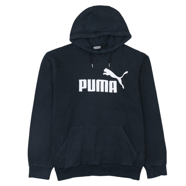 Puma 90's Spellout Pullover Hoodie Large Black