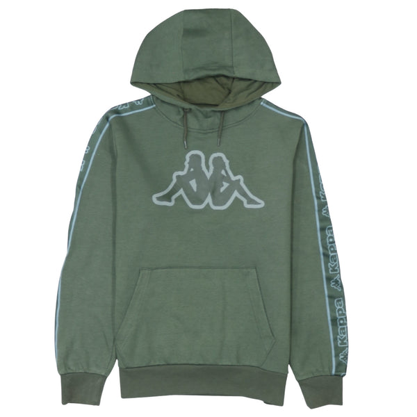 Kappa 90's Spellout Pullover Hoodie Small Green