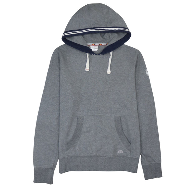 Ellesse 90's Vintage Medium Grey Drawstring Pullover Hoodie