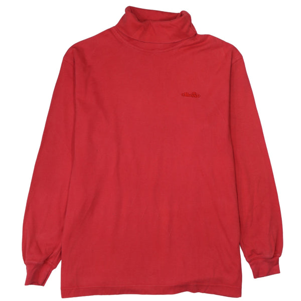Ellesse 90's Lightweight Turtle Neck Jumper / Sweater Medium Red