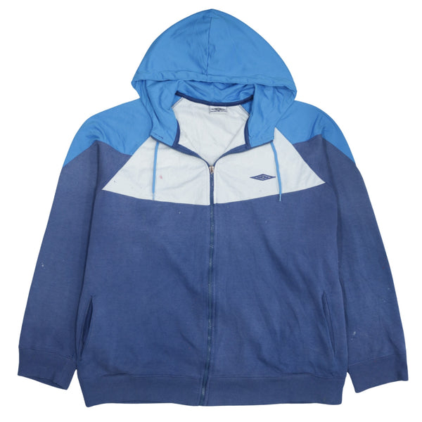 Umbro 90's Lightweight Full Zip Up Hoodie XXLarge (2XL) Blue