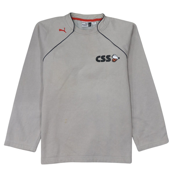 Puma 90's Lightweight Crew Neck Sweatshirt Large Beige Cream