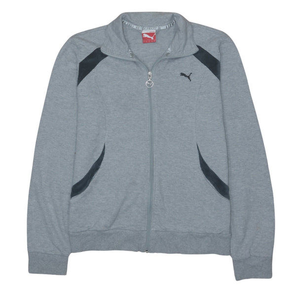 Puma 90's Grey Heavyweight Full Zip Women’s Sweatshirt Large Vintage
