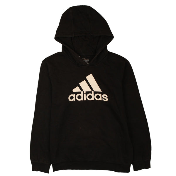 Adidas 90's Vintage Black Spellout Pullover Hoodie Women's Large