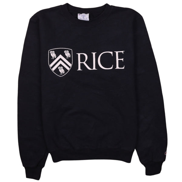 Vintage Champion 90's Rice Crew Neck Sweatshirt Navy XS Unisex