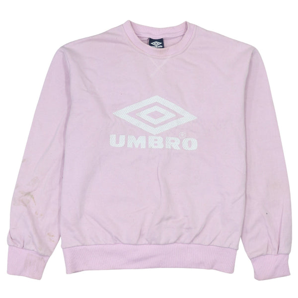 Umbro 90's Spellout Crew Neck Sweatshirt Large Pink