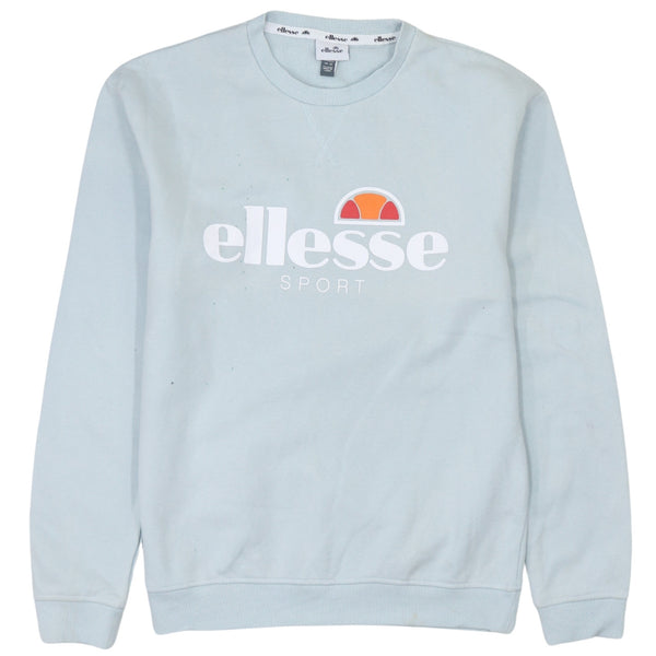 Ellesse Vintage 90's Blue Spellout Crew Neck Sweatshirt Medium