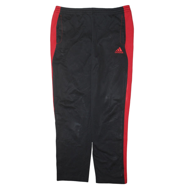 Adidas 90's Elasticated Waistband Drawstrings Straight Leg Baggy Joggers / Sweatpants 38 Black