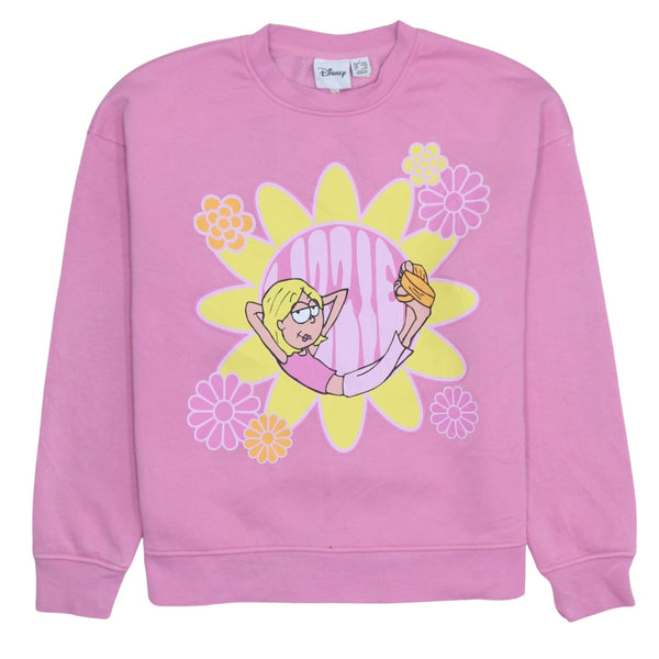 Disney Vintage 90's Pink Cotton Crew Neck Sweatshirt Small Size