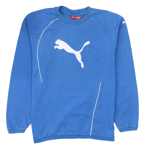 Puma 90's Spellout Crew Neck Sweatshirt XLarge Blue