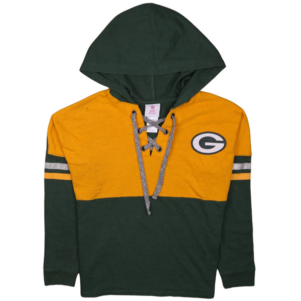 Vintage 90's NFL Packers Green Bay Pullover Hoodie Large Unisex Green