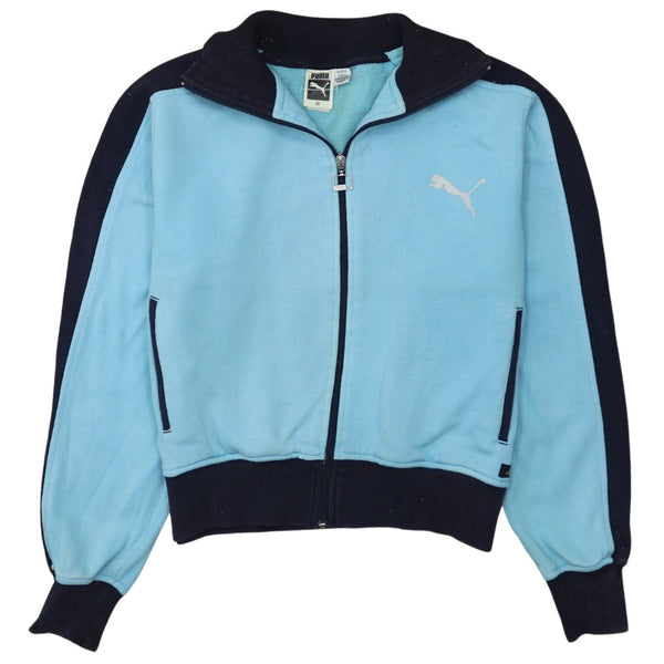 Puma 90's Vintage Full Zip Heavyweight Sweatshirt, Medium Blue
