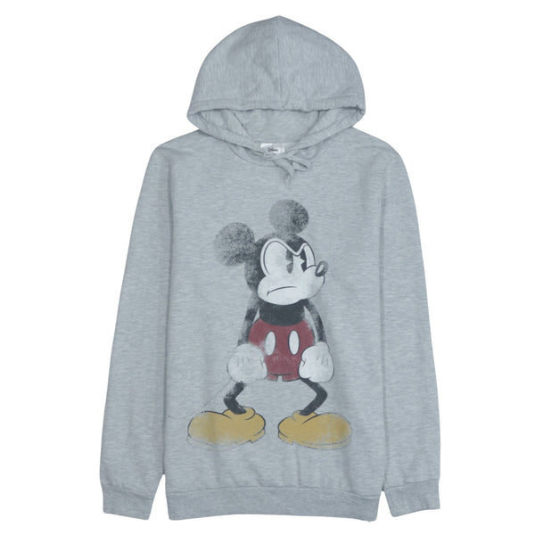 Vintage 90's Disney Mickey Mouse Pullover Hoodie Large Grey