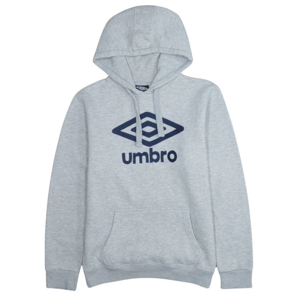 Umbro 90's Spellout Pullover Hoodie Large Grey