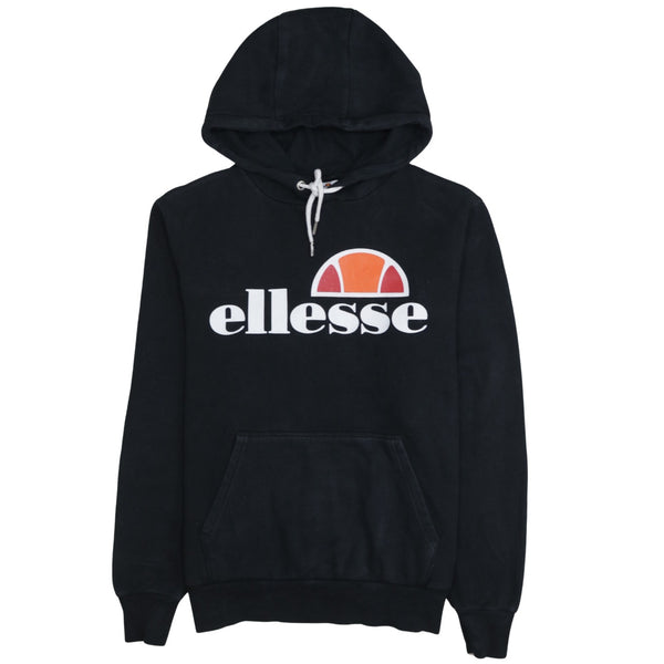 Ellesse 90's Spellout Pullover Hoodie Large Black