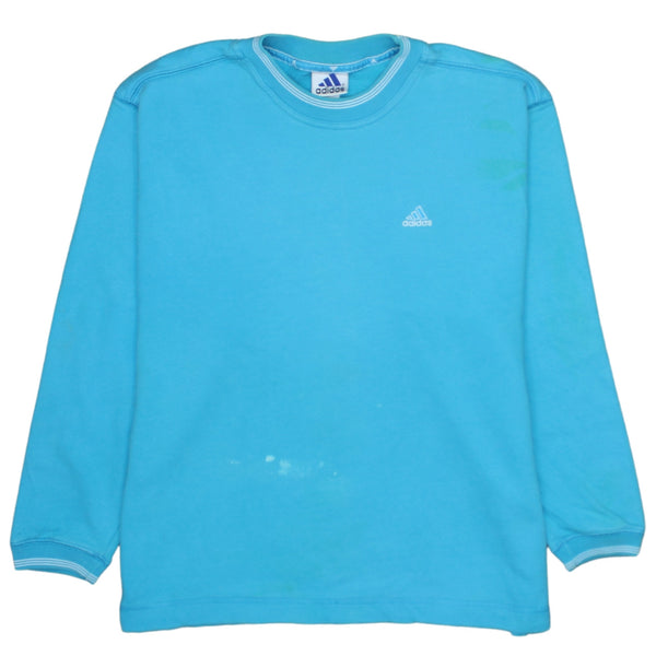 Adidas 90's Lightweight Crew Neck Sweatshirt Medium Blue