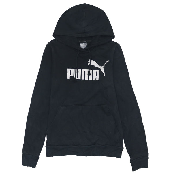 Puma Vintage 90's Spellout Pullover Hoodie Black XSmall Cotton