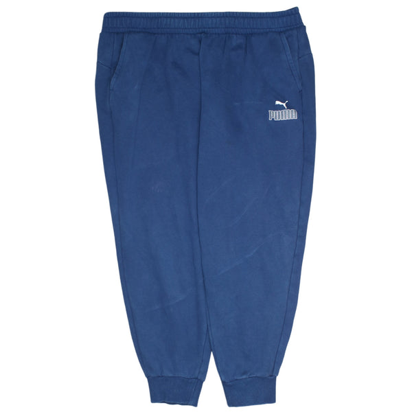 Puma 90s Blue Joggers Sweatpants Men XXL Elastic Waist Cotton