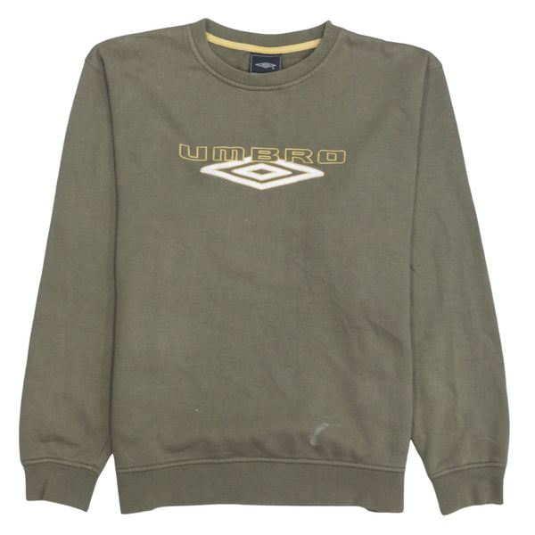 Umbro 90's Spellout Crew Neck Sweatshirt Small Green