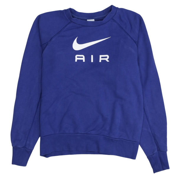 Nike 90's Center Middle Swoosh Crew Neck Sweatshirt Small Blue
