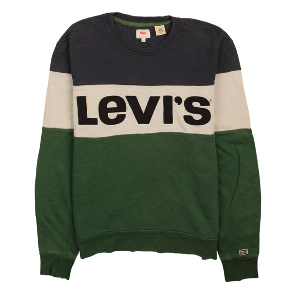 Levi's 90's Spellout Crew Neck Sweatshirt Medium Beige Cream