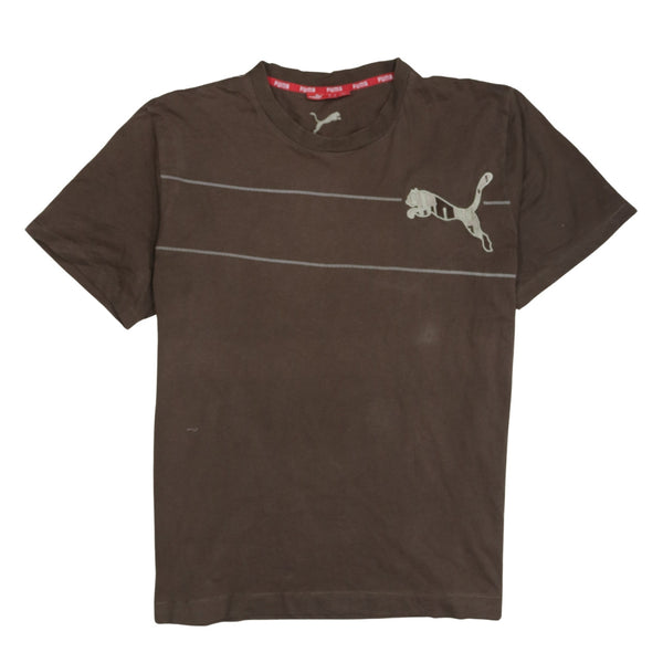Puma 90's Short Sleeves Crew Neck T Shirt XLarge Brown