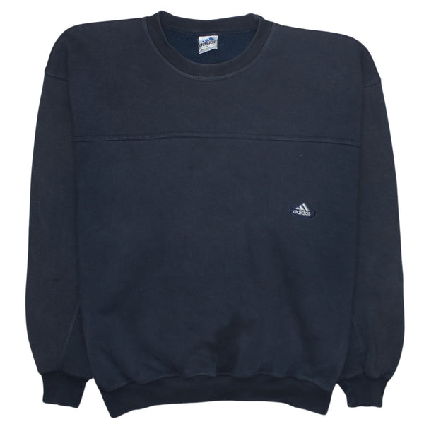 Adidas 90's Lightweight Crew Neck Sweatshirt Medium Navy Blue