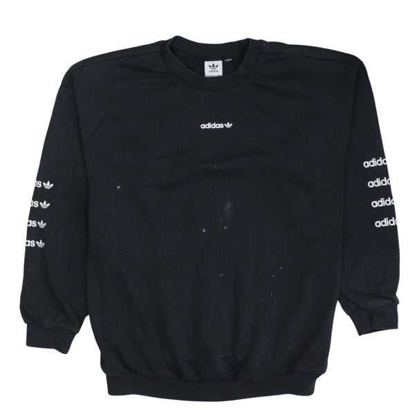 Adidas 90's Lightweight Crew Neck Sweatshirt Medium  Black