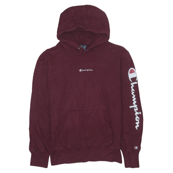 Vintage Champion Burgundy Red 90's Pullover Hoodie Size Medium